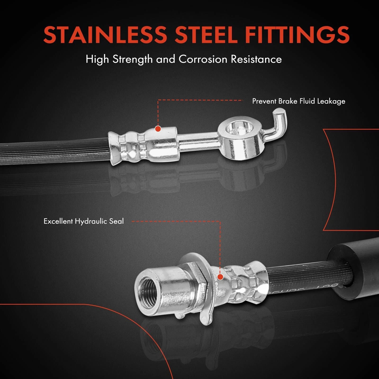 Front Right Brake Hydraulic Hose for Ford F-150 (2012-2014)