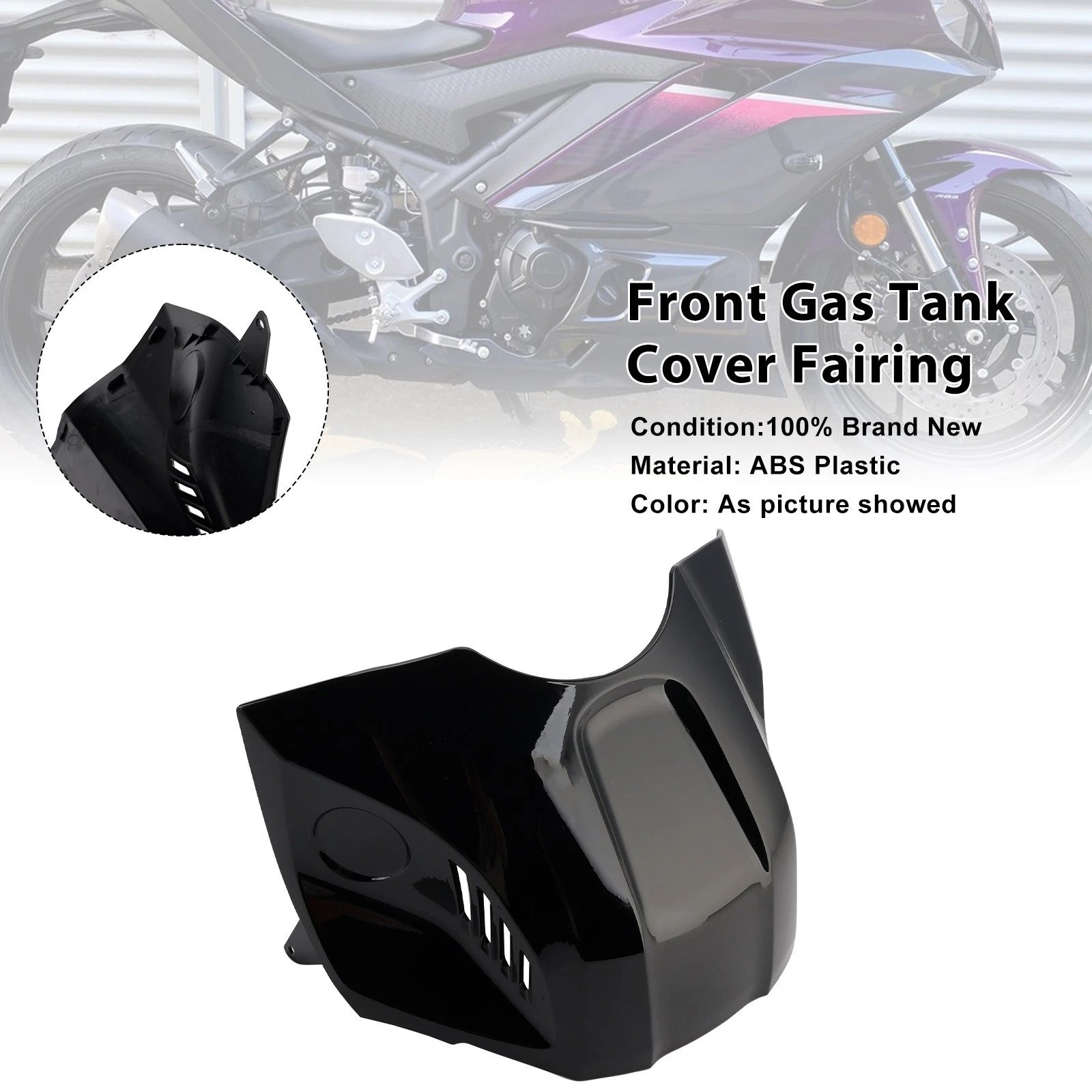 Front Gas Tank Cover Fairing for Yamaha YZF-R3 R25 (2025–2026) Black