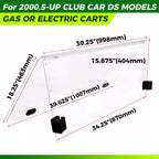 Clear Folding Windshield for Club Car DS (2000.5–Present)