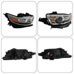 Front Headlight Assembly for Ford Taurus (2013-2016) LH+RH Pair Clear Lens