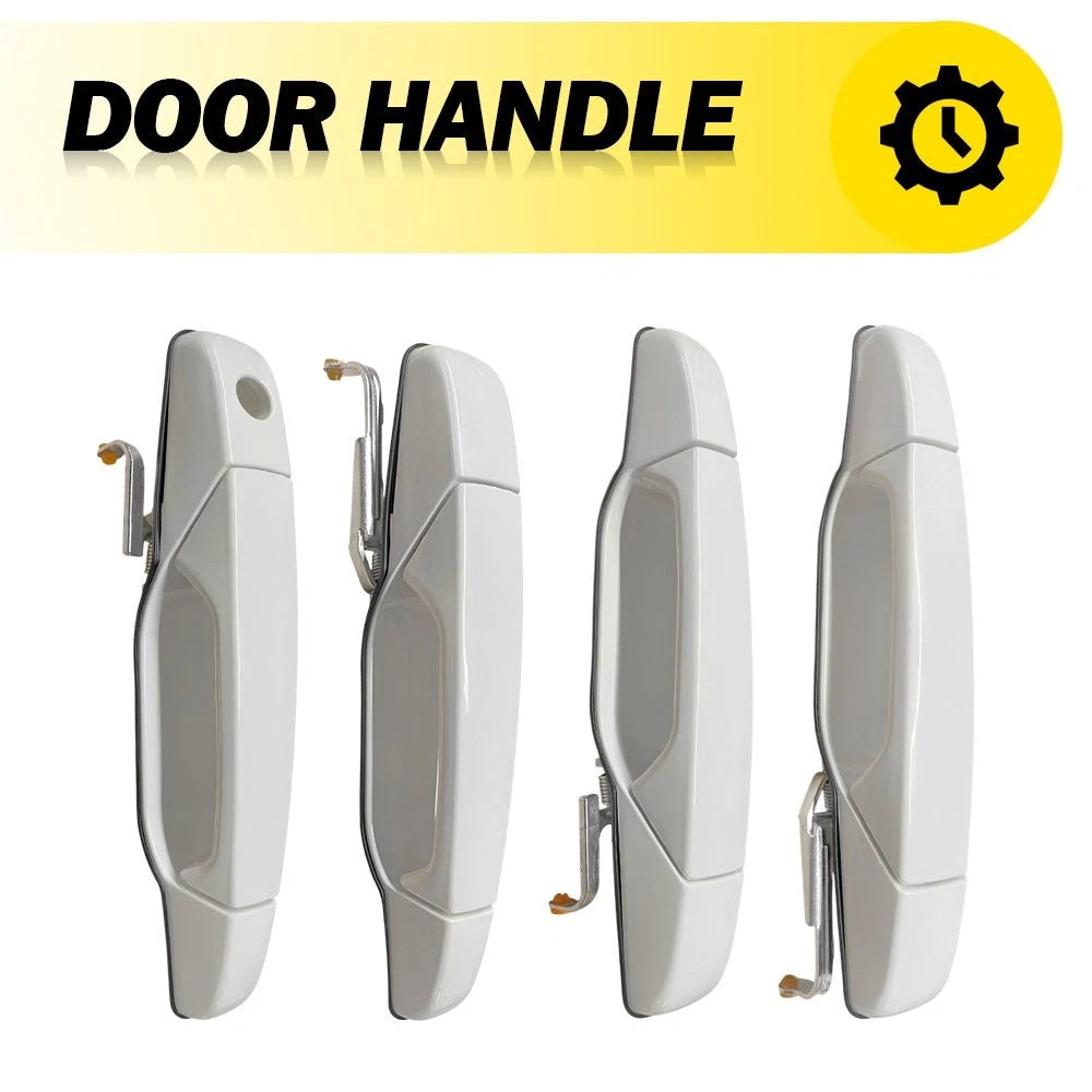 Set of 4 White Door Handles for Chevy Tahoe GMC Yukon Sierra (2007–2013)