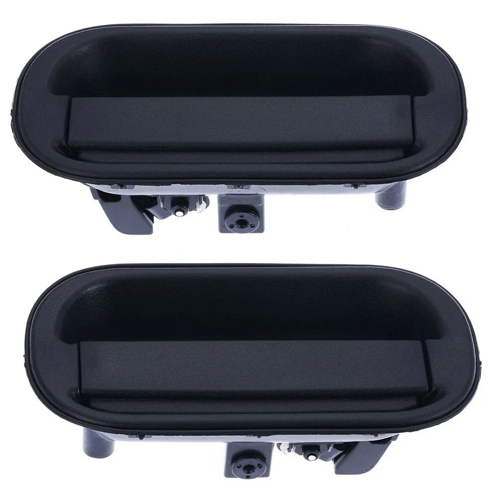 Door Handle Outer Set of 2 Black Front L+R for Mitsubishi Canter (1995–2005)
