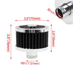 2X 23mm Push-In Washable Air Filter for Car Cold Air Intake