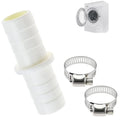 2 Hose Clamps with Drain Connector for Washing Machine (Universal Fit)