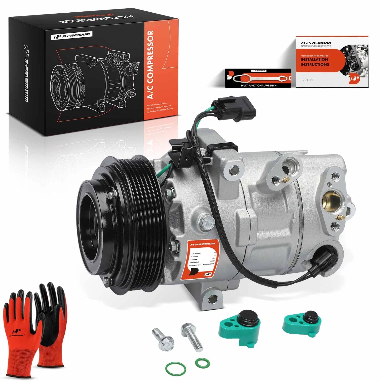 A/C Compressor with 6-Groove Pulley for Kia K5 (2021–2024)