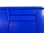 Set of 5 Plastic Storage Bins 10 7/8in x 5 1/2in x 5in - Blue