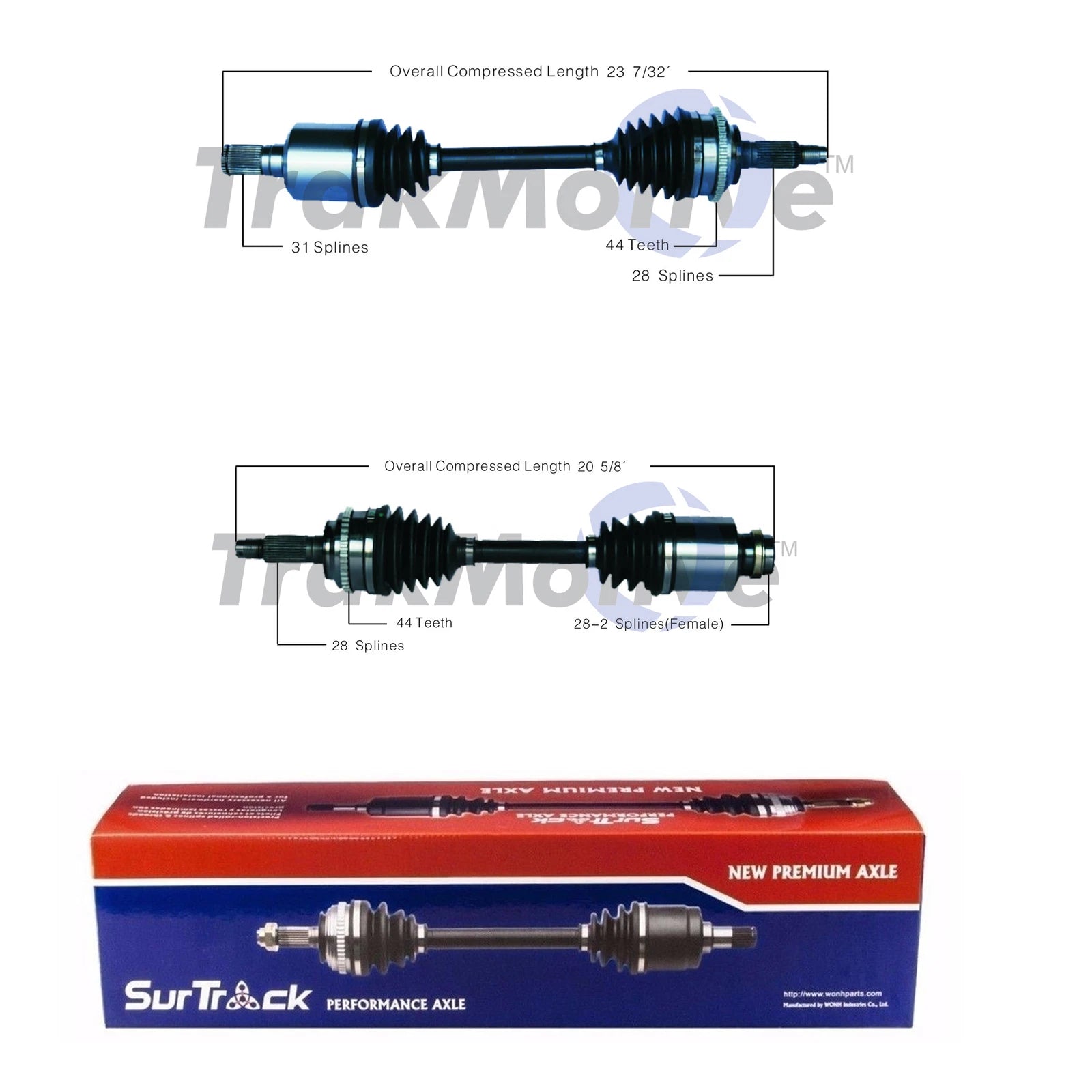 2X Front CV Axle Shafts for Milan Fusion Zephyr (2006–2012)