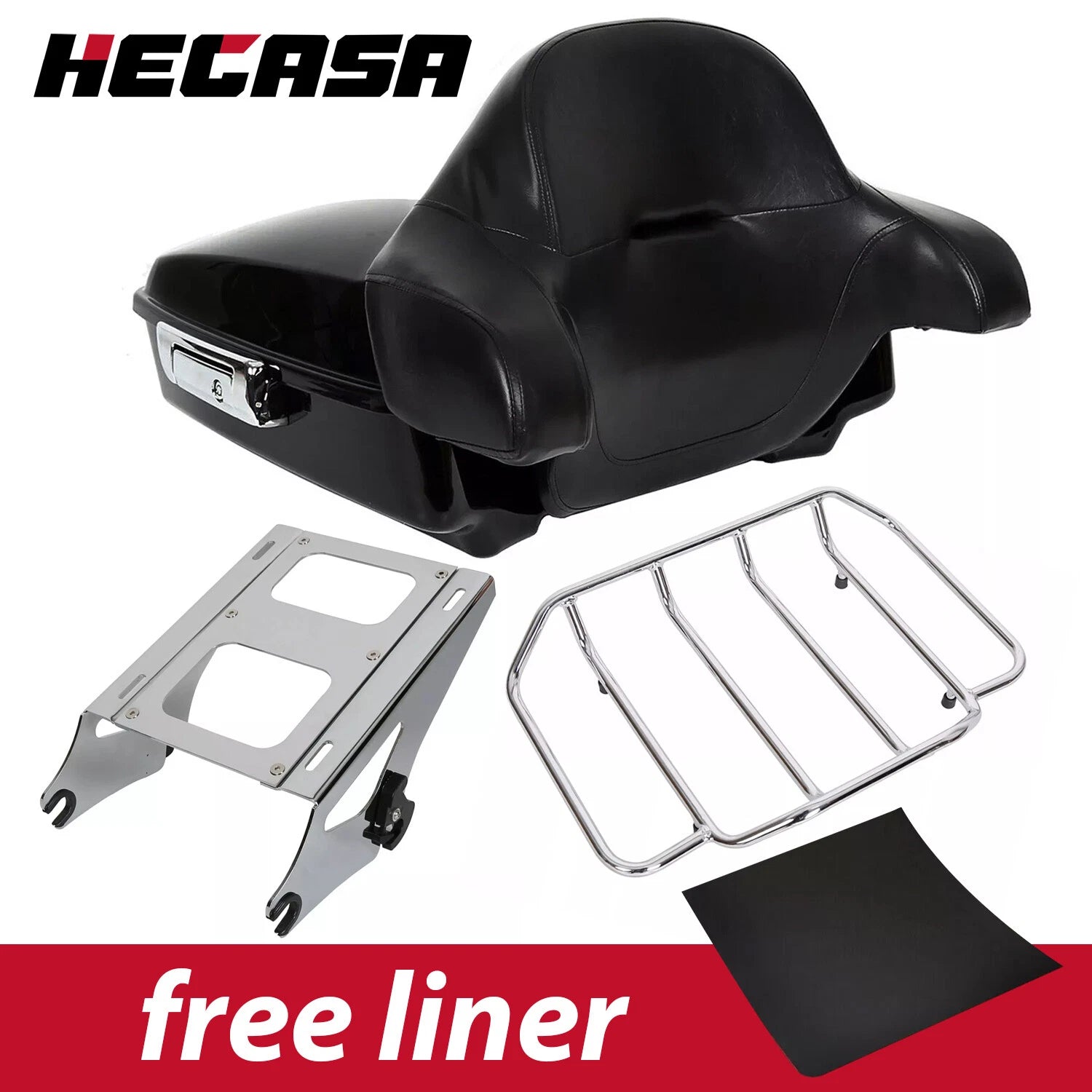 Chopped Luggage Trunk Backrest Mount Rack for Harley Electra Glide (2014–2026)