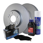Front Brake Kit 300mm Disc Rotors & Akebono Ceramic Pads for Kia Forte Koup (2010–2013)