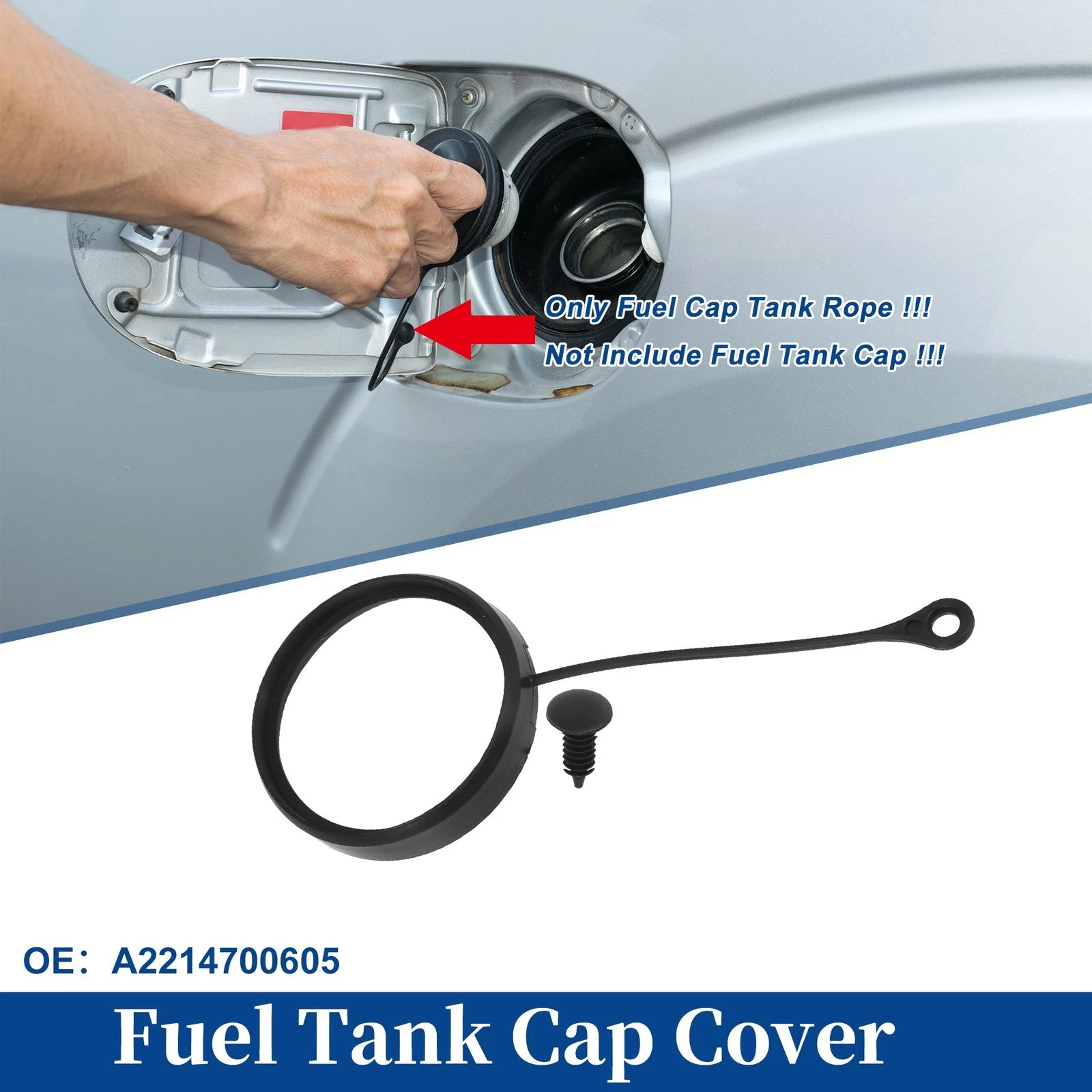 Fuel Tank Cap Tether Rope for Mercedes-Benz E320 (No.A2214700605)