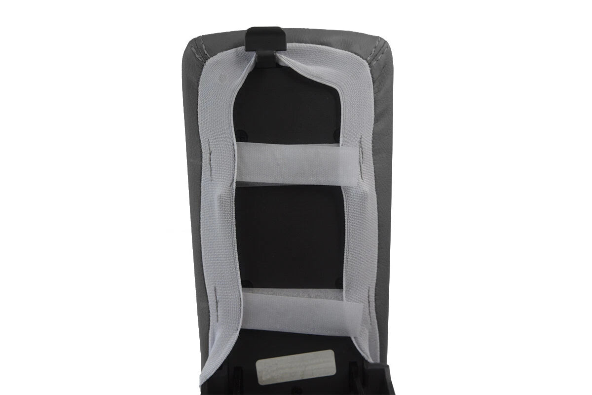 Leather Console Lid Pull Over Cover for Hyundai Tucson (2005–2009) Gray