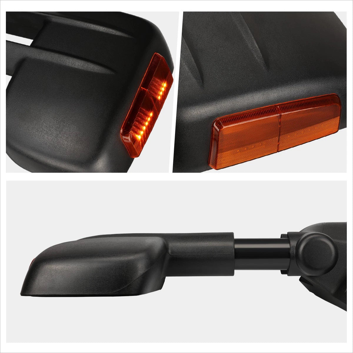 Set of 2 Front Door Armrest Covers for Honda Pilot (2009–2015) Black Microfiber