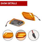 2X Amber Lens LED Front Side Marker Signal Light for Jeep Wrangler JL JT (2018–2023)