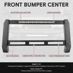 Front Bumper Grille Brush Guard Bull Bar for Toyota Tacoma (2005–2015) + LED Strip