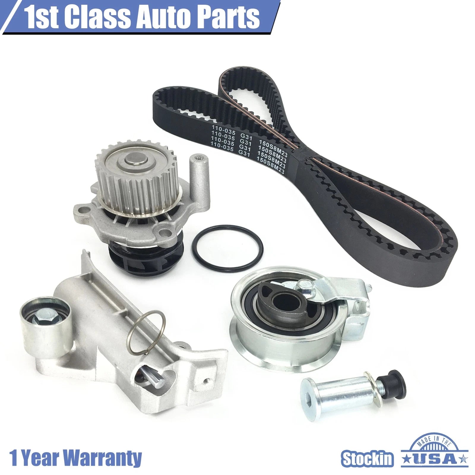Timing Belt Water Pump Kit for Audi A4 TT VW Jetta Beetle Turbo (1.8L)
