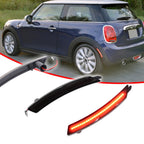 2X Smoked Rear Red LED Turn Signal Side Marker Lights for Mini Cooper (2007–2016)