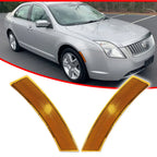 Amber Lens Front Bumper Side Marker Reflector Lights for Mercury Milan (2010–2012)