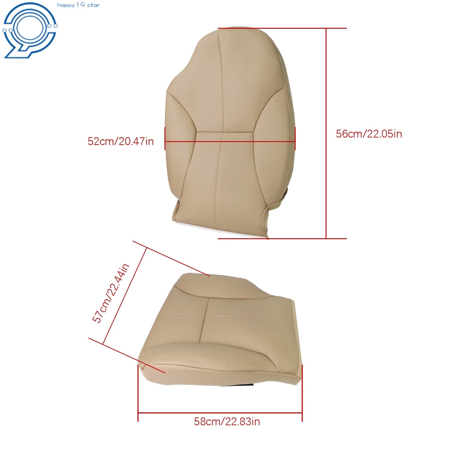 Set of 4 Front Seat Covers for Dodge Ram 1500 2500 3500 (1998–2002) Tan Leather