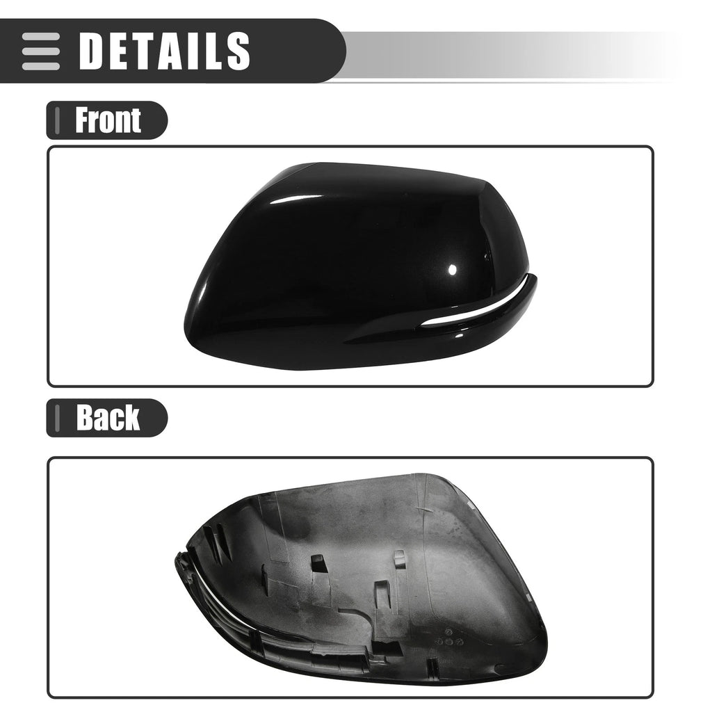 Left Side View Mirror Cover Trim for Honda CR-V (2012–2016) ABS Black