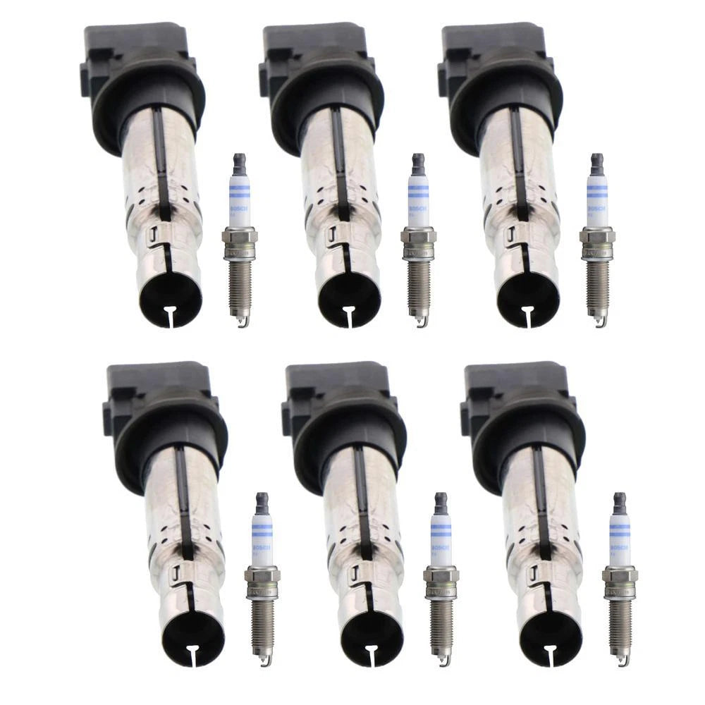 Set of 6 Ignition Coils & 6 Iridium Spark Plugs for Audi Q7 VW Passat Touareg (2006–2018)