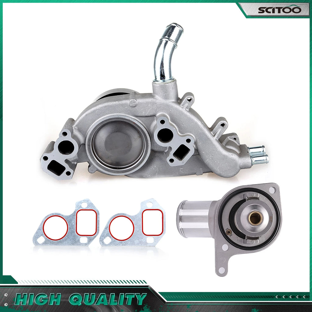 Water Pump Thermostat for Chevy Silverado Suburban Express GMC 4.8L 5.3L 6.0L (2000–2023)