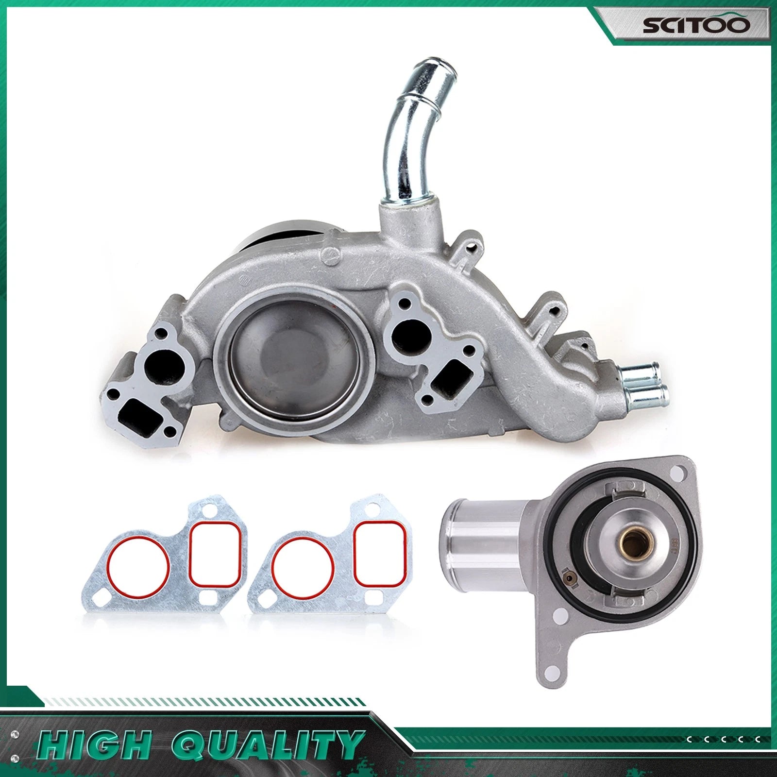Water Pump Thermostat for Chevy Silverado Suburban Express GMC 4.8L 5.3L 6.0L (2000–2023)