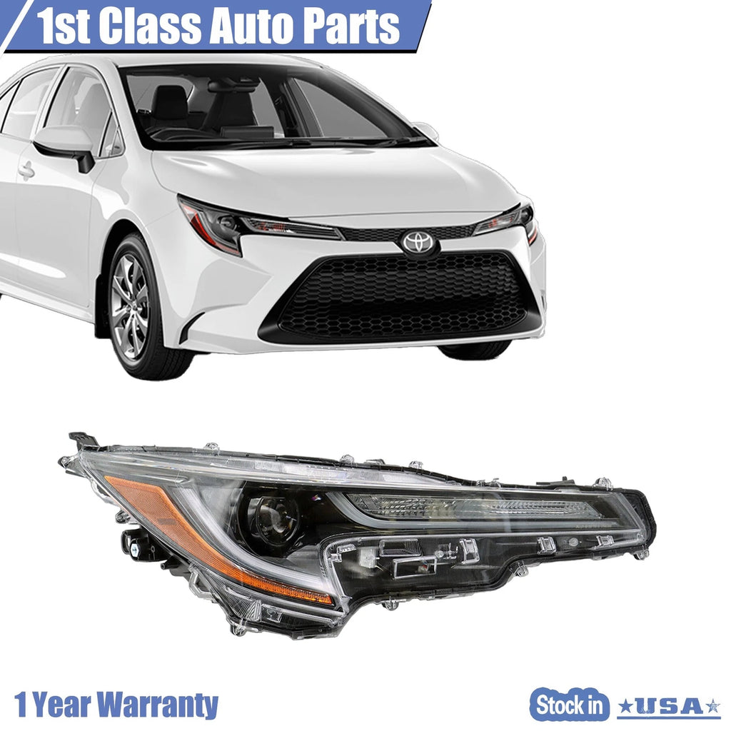 LED Right Passenger Side Headlight for Toyota Corolla (2020–2021)