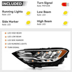 LED Headlight for Volkswagen Jetta (2019–2024) LH, Non-Projector