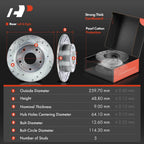 Drilled Rotors & Ceramic Brake Pads Set for Honda Accord