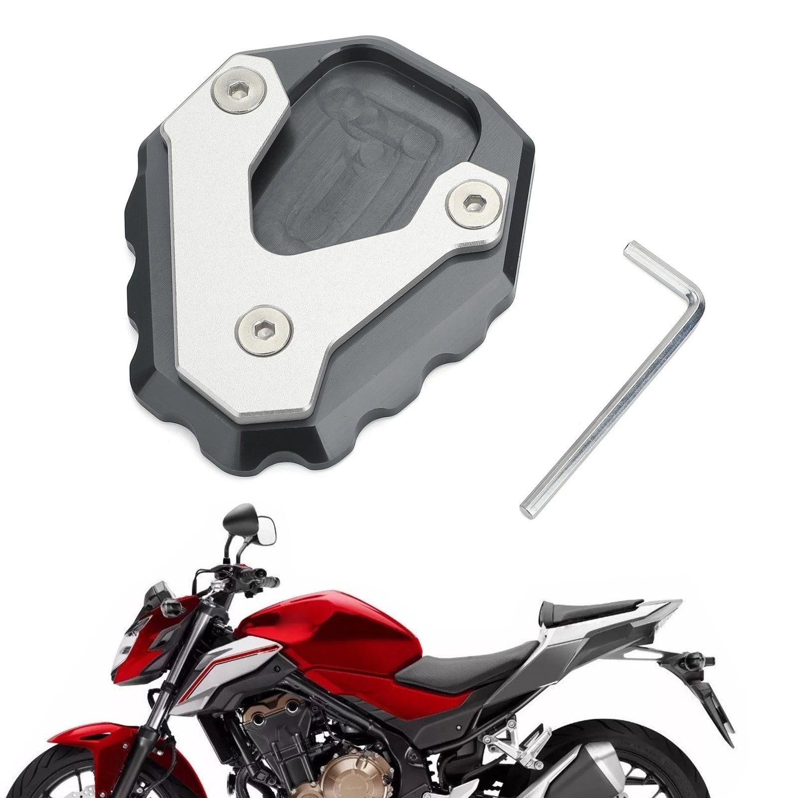 Side Stand Extension for Honda CB500X (2019) - Titanium