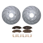 Front Brake Kit 330mm Drilled Rotors & TRW Metallic Pads for Chevy Cadillac GMC