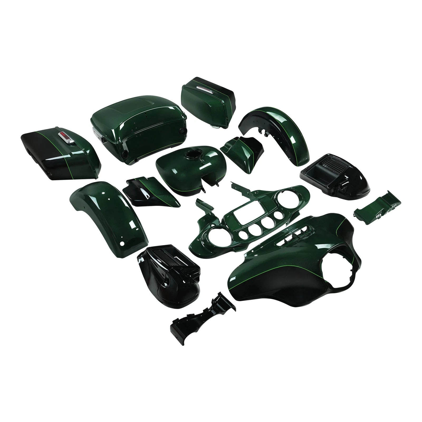 Fairings Bodywork for Harley Ultra Limited (2014–2023) Deep Jade Pearl / Vivid Black