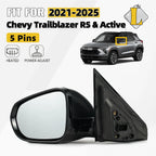 Left Side Mirror for Chevy Trailblazer RS/Active (2021–2025) Heated Power Adjust 5 Pin