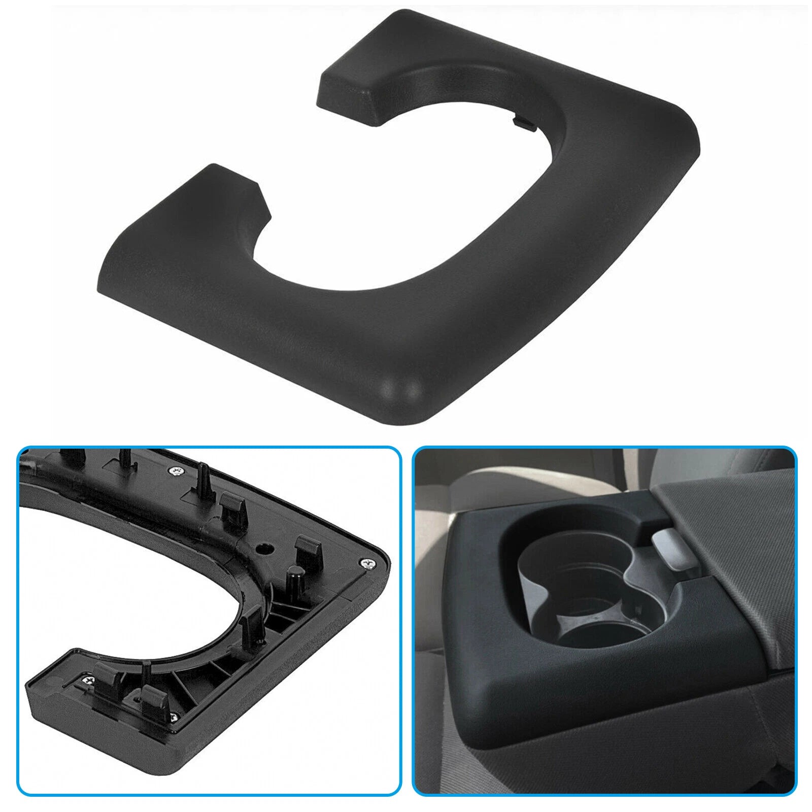 Replacement Black Center Console Cup Holder Armrest Pad Trim for Ford F150 (2004–2014)