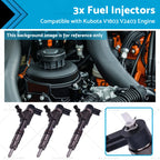 3X Fuel Injectors for Kubota V1803 V2403 (MX5200F L3301DT)