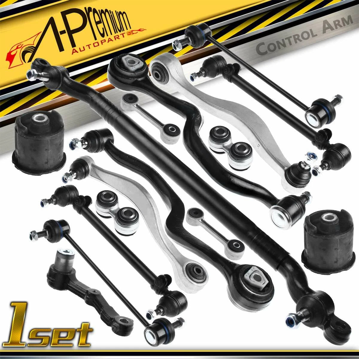 Set of 16 Control Arm Tie Rod Sway Bar Link Bushings for BMW 525i 530i 540i (1997–2003)