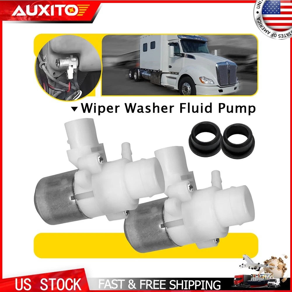 Pair Windshield Washer Fluid Pump for Peterbilt 320 365 Kenworth T680 (2010–2023) T4695001 H
