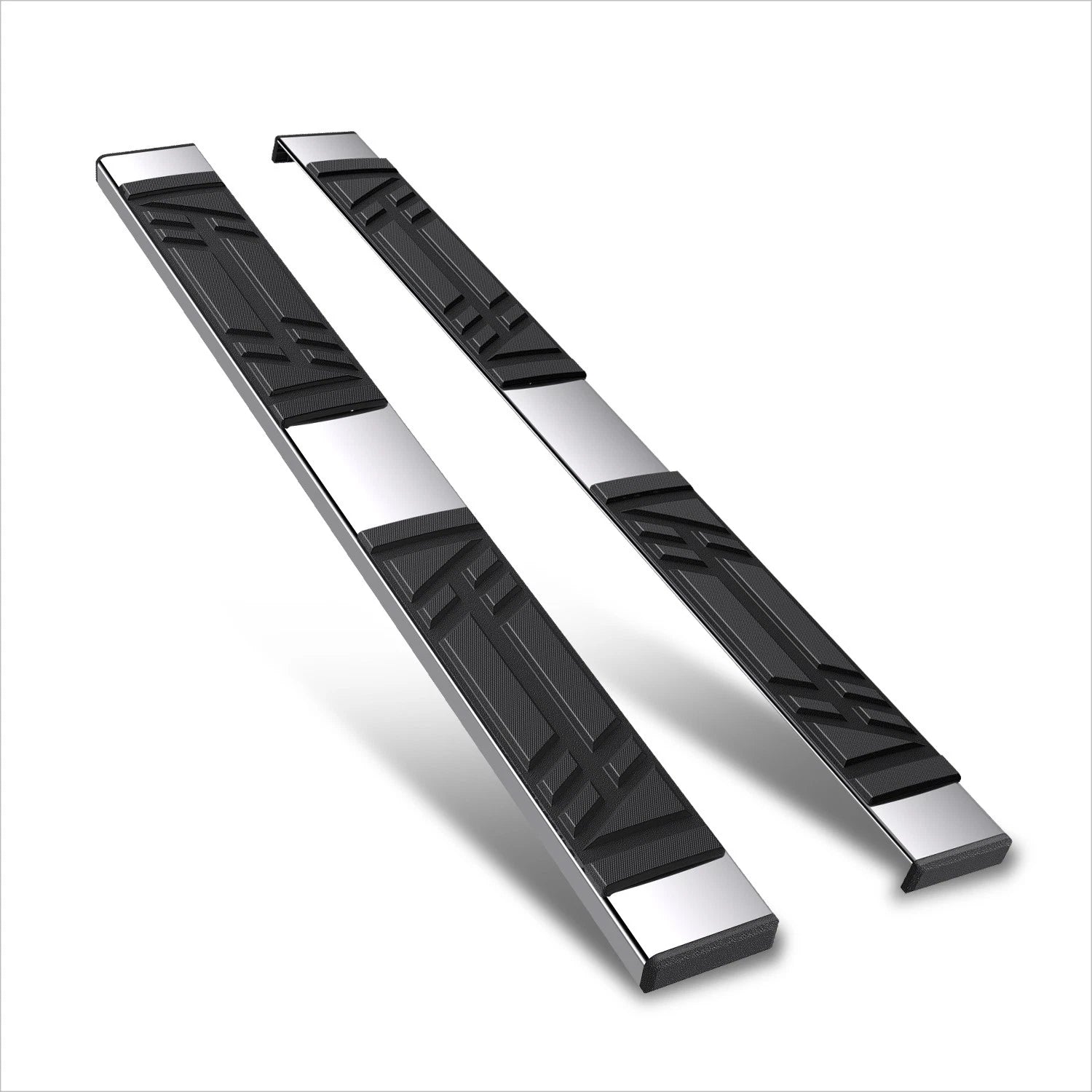 Set of 2 Polished Side Step Pads for Hyundai Santa Fe (2019–2023)