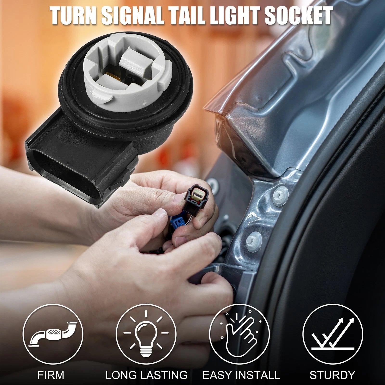 Turn Signal Tail Light Socket 3 Pins for Ford Focus (2003–2007) No. 2U5Z13411BB