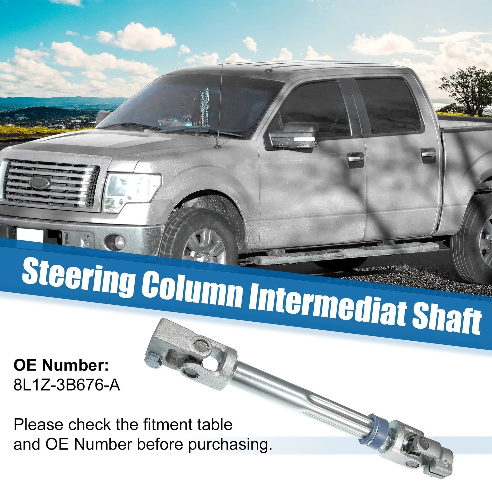 Lower Intermediate Steering Shaft for Ford Lincoln (2008–2010) 8L1Z-3B676-A