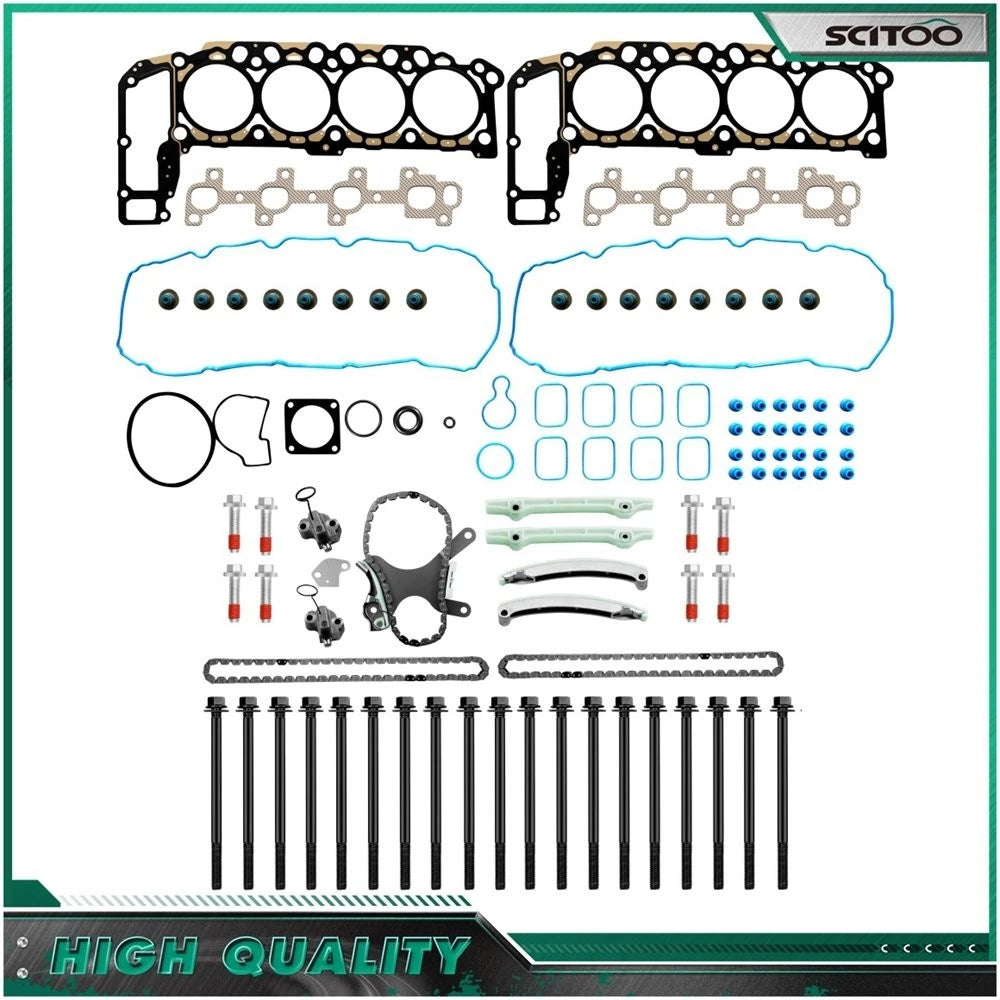 Timing Chain Kit with Head Bolts & Gasket Set for Dodge Durango (2002–2003)