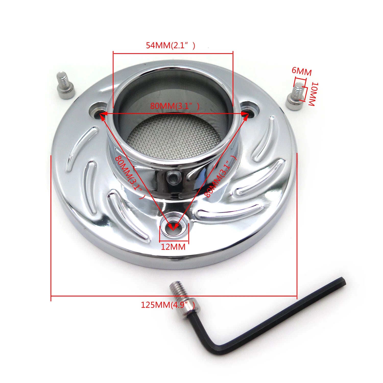 Polished Chrome Exhaust Tip Muffler for Honda TRX450R (2000–2005)