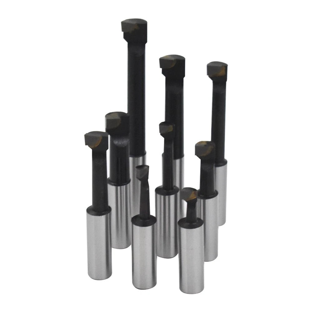 Set of 9 Carbide Boring Bars for Bridgeport Milling (R8 Shank)