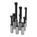 Set of 9 Carbide Boring Bars for Bridgeport Milling (R8 Shank)