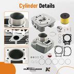 Top End Kit 78.5mm Bore Cylinder Head Piston for Honda Rancher TRX350 (2000–2006)