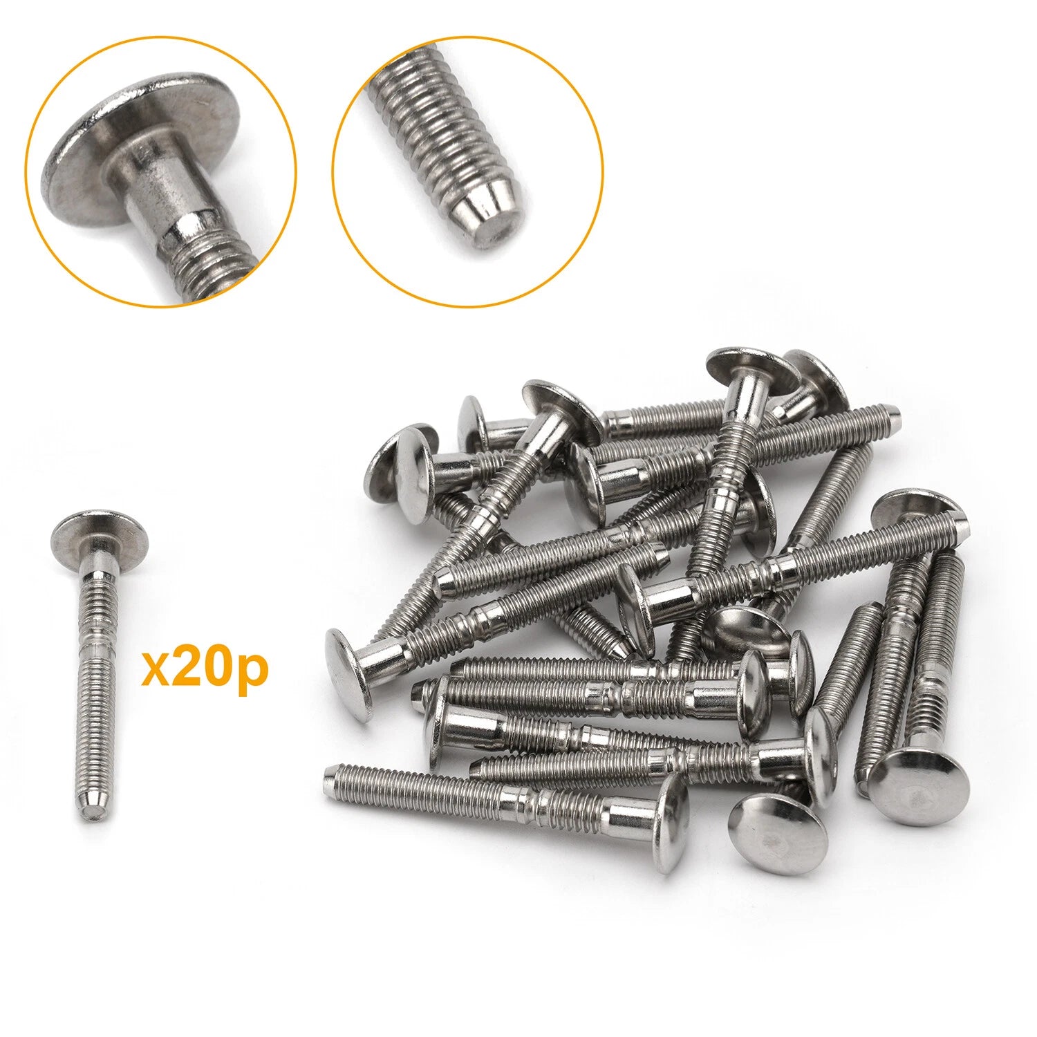 Front Grill Huck Rivet Kit for Peterbilt 379 Stainless Steel