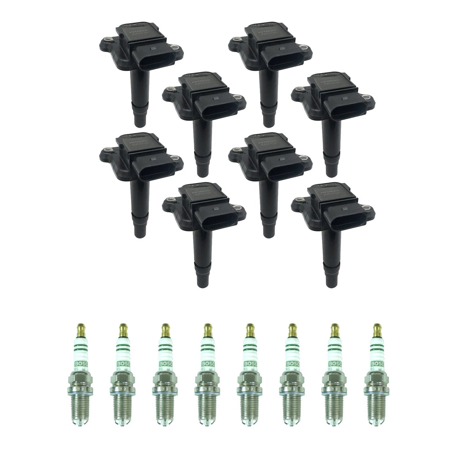 Set of 8 Ignition Coils & 8 Spark Plugs for Audi S6 4.2 V8 (BBD)