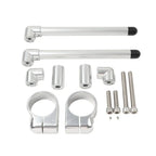 58MM Clip-On Handlebar for Universal Cafe Racer Motor - Silver