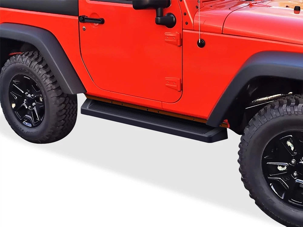 iBoard Running Boards for Jeep Wrangler JK (2007–2018) - Black