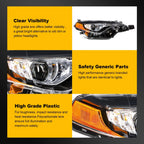 2X Projector Headlights with Bulbs for Toyota Corolla (2017–2019)